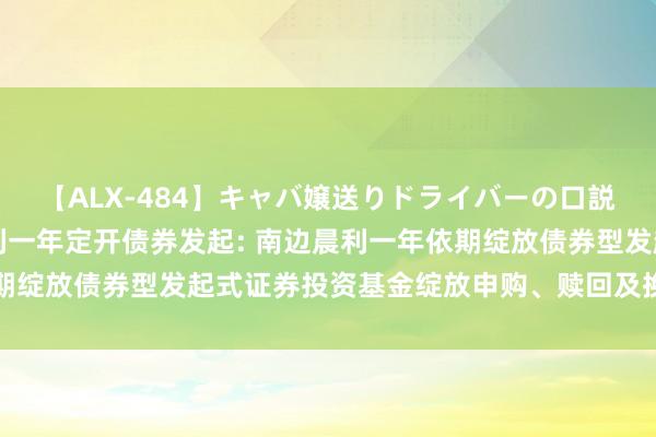 【ALX-484】キャバ嬢送りドライバーの口説きハメ撮り 2 南边晨利一年定开债券发起: 南边晨利一年依期绽放债券型发起式证券投资基金绽放申购、赎回及换取业务的公告