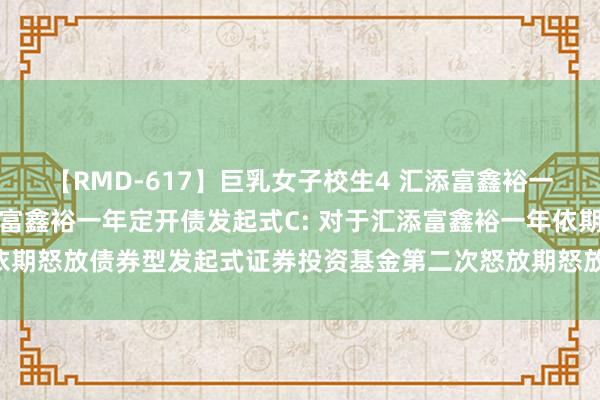 【RMD-617】巨乳女子校生4 汇添富鑫裕一年定开债发起式A，汇添富鑫裕一年定开债发起式C: 对于汇添富鑫裕一年依期怒放债券型发起式证券投资基金第二次怒放期怒放申购、赎回业务的公告