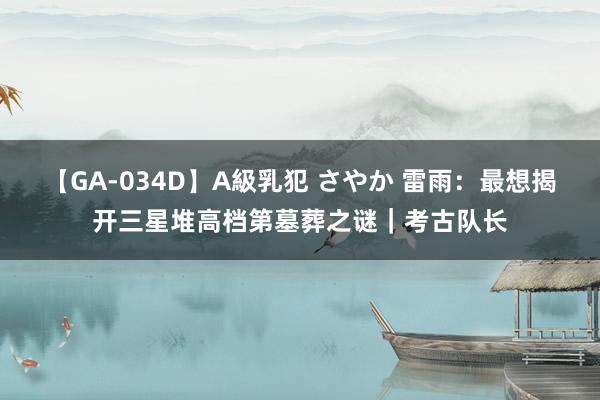 【GA-034D】A級乳犯 さやか 雷雨：最想揭开三星堆高档第墓葬之谜｜考古队长