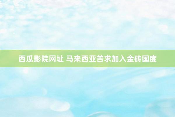 西瓜影院网址 马来西亚苦求加入金砖国度