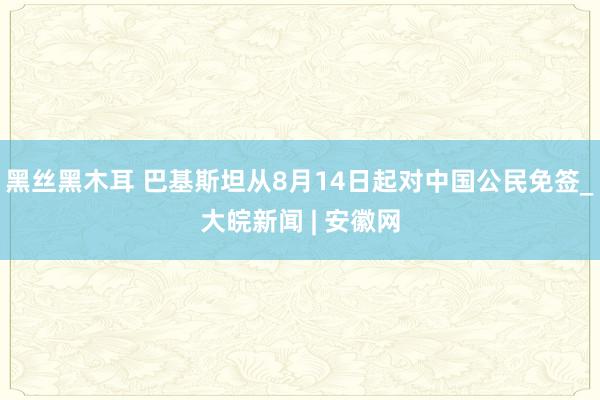 黑丝黑木耳 巴基斯坦从8月14日起对中国公民免签_大皖新闻 | 安徽网