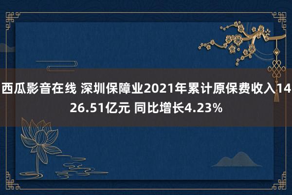 西瓜影音在线 深圳保障业2021年累计原保费收入1426.51亿元 同比增长4.23%