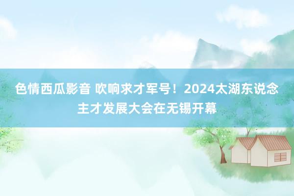 色情西瓜影音 吹响求才军号！2024太湖东说念主才发展大会在无锡开幕