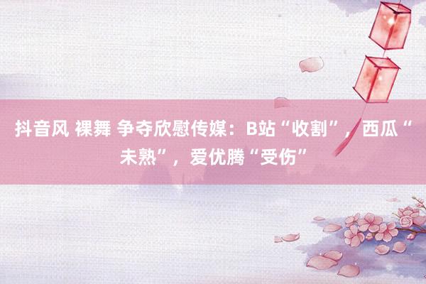 抖音风 裸舞 争夺欣慰传媒：B站“收割”，西瓜“未熟”，爱优腾“受伤”